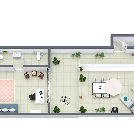 Lägenhet Zweistoeckiges Penthouse Mit Privater Dachterrasse